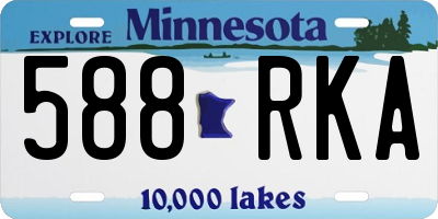 MN license plate 588RKA