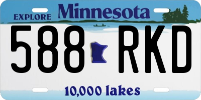 MN license plate 588RKD