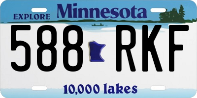 MN license plate 588RKF
