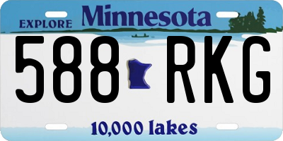 MN license plate 588RKG