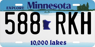MN license plate 588RKH