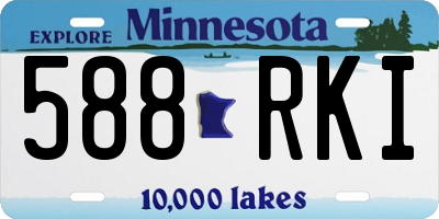 MN license plate 588RKI