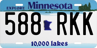 MN license plate 588RKK