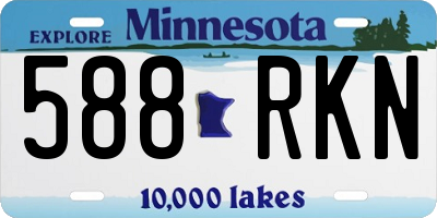 MN license plate 588RKN