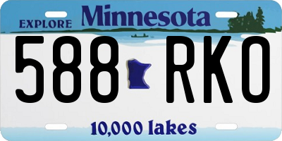 MN license plate 588RKO