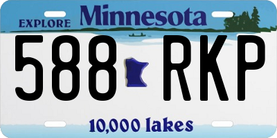 MN license plate 588RKP