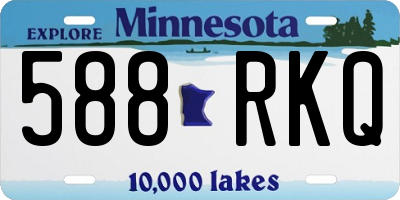 MN license plate 588RKQ