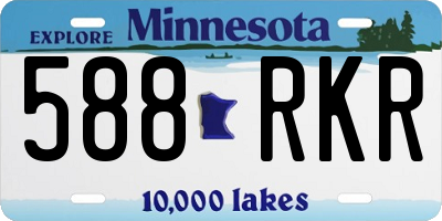 MN license plate 588RKR