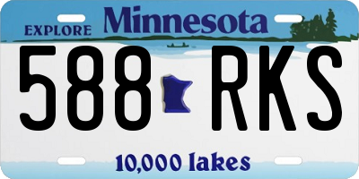 MN license plate 588RKS