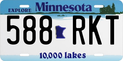 MN license plate 588RKT