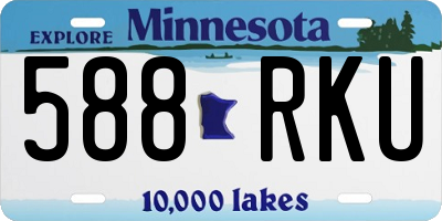 MN license plate 588RKU