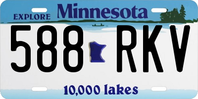 MN license plate 588RKV