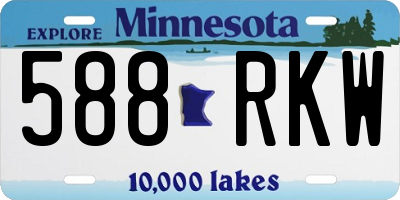 MN license plate 588RKW