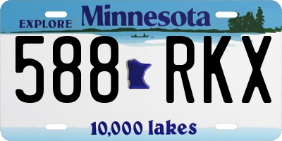 MN license plate 588RKX