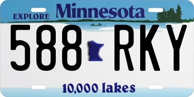 MN license plate 588RKY