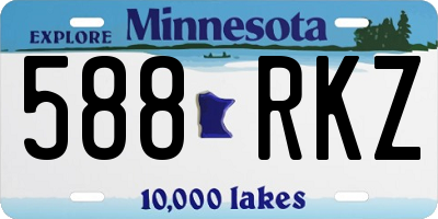 MN license plate 588RKZ