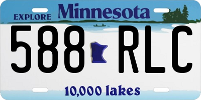 MN license plate 588RLC