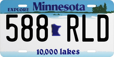 MN license plate 588RLD