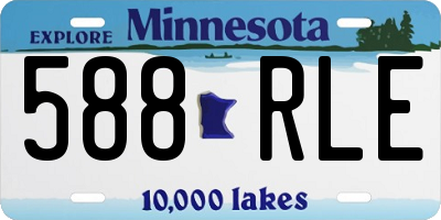 MN license plate 588RLE