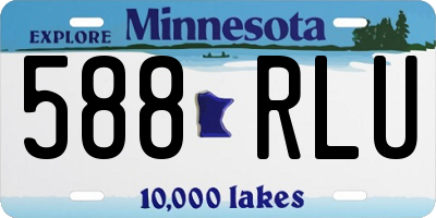 MN license plate 588RLU