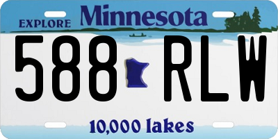 MN license plate 588RLW