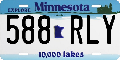 MN license plate 588RLY