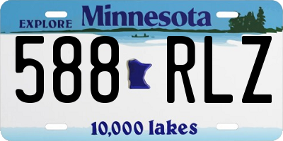 MN license plate 588RLZ