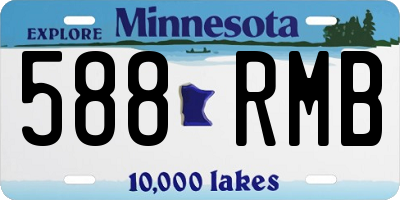 MN license plate 588RMB
