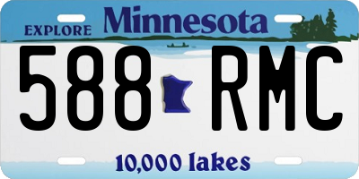 MN license plate 588RMC