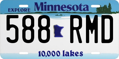 MN license plate 588RMD