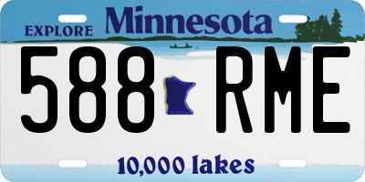 MN license plate 588RME