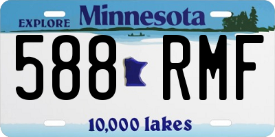 MN license plate 588RMF