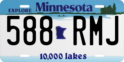 MN license plate 588RMJ
