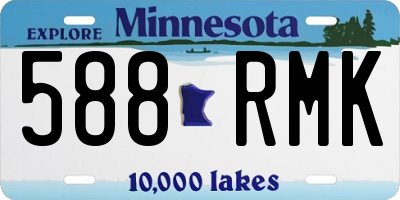 MN license plate 588RMK