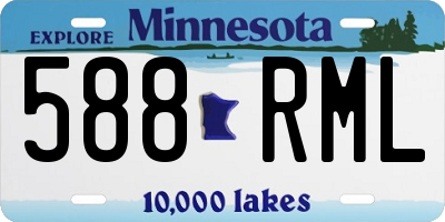 MN license plate 588RML