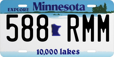 MN license plate 588RMM