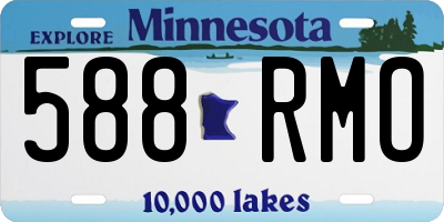 MN license plate 588RMO