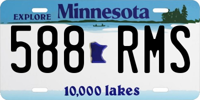 MN license plate 588RMS