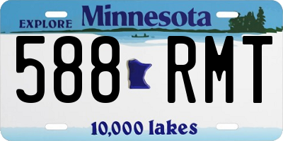 MN license plate 588RMT