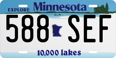 MN license plate 588SEF