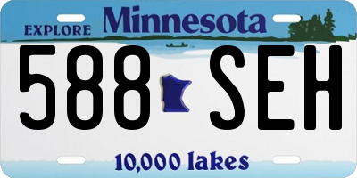 MN license plate 588SEH