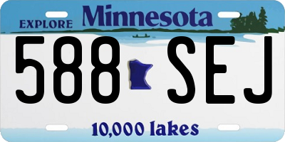 MN license plate 588SEJ