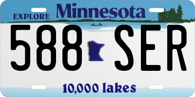 MN license plate 588SER