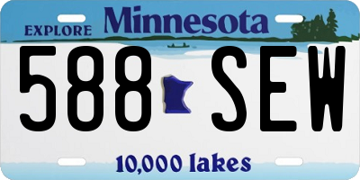 MN license plate 588SEW