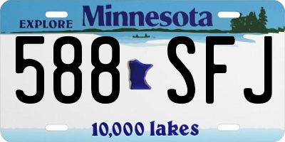 MN license plate 588SFJ