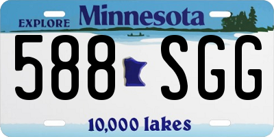MN license plate 588SGG