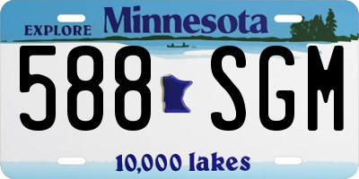MN license plate 588SGM