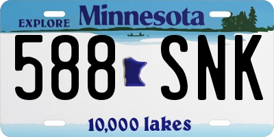 MN license plate 588SNK