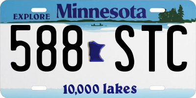 MN license plate 588STC