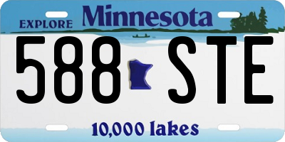 MN license plate 588STE